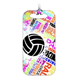 Volleyball Luggage Tag by Tandem Sport. Louisville KY.