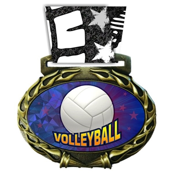 Volleyball Full Color Insert Medal