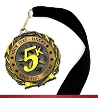 CUSTOM TEXT 5K MEDAL CUSTOM TEXT 5K MEDAL