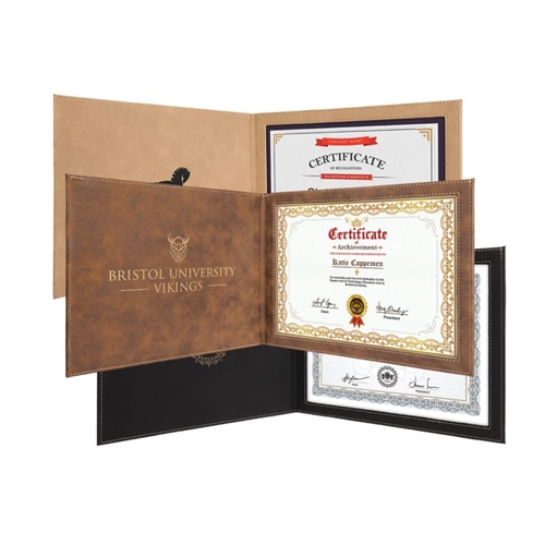 Personalized Leather Certificate Holder